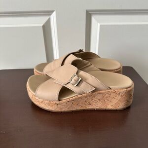 ABEO Leather Solstice Cross Slide Cuban Sand Size 7.5
